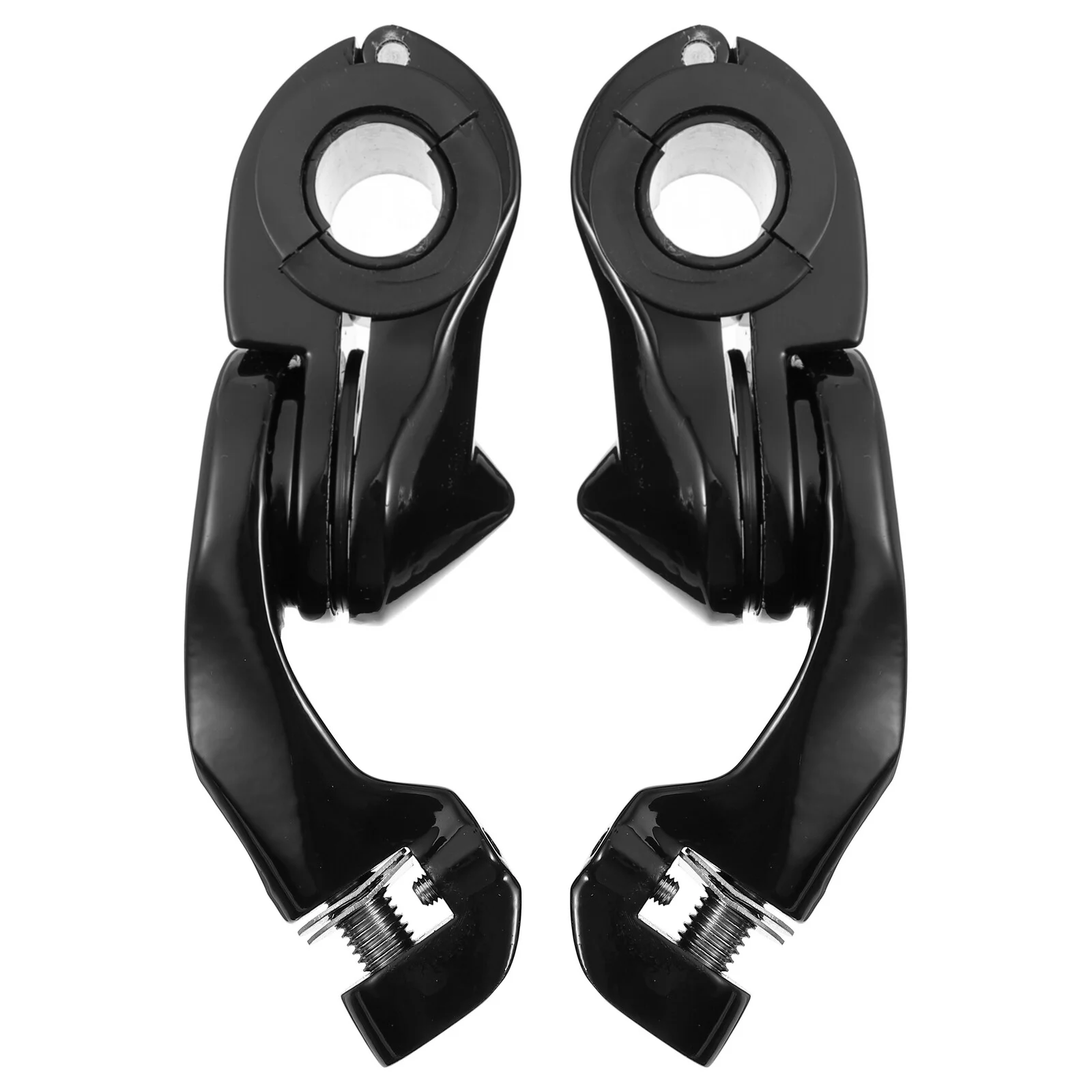 

2 Pcs Dirt Bike Accessories Pedal Bracket Mount SUV 15.5X5.5cm Cross-country Motorcycle Black Aluminum Alloy