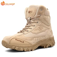 2022 men high quality military leather boots special force tactical desert combat mens boots outdoor shoes ankle boots big size