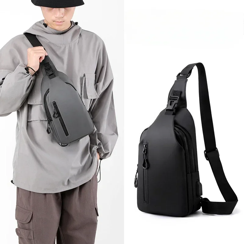 Повседневная водонепроницаемая мужская нагрудная сумка уличная модная