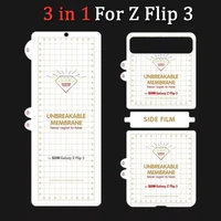 soft screen protector for galaxy z flip 3 5g front back side protective film matte 3 in 1 full protection for samsung z flip3