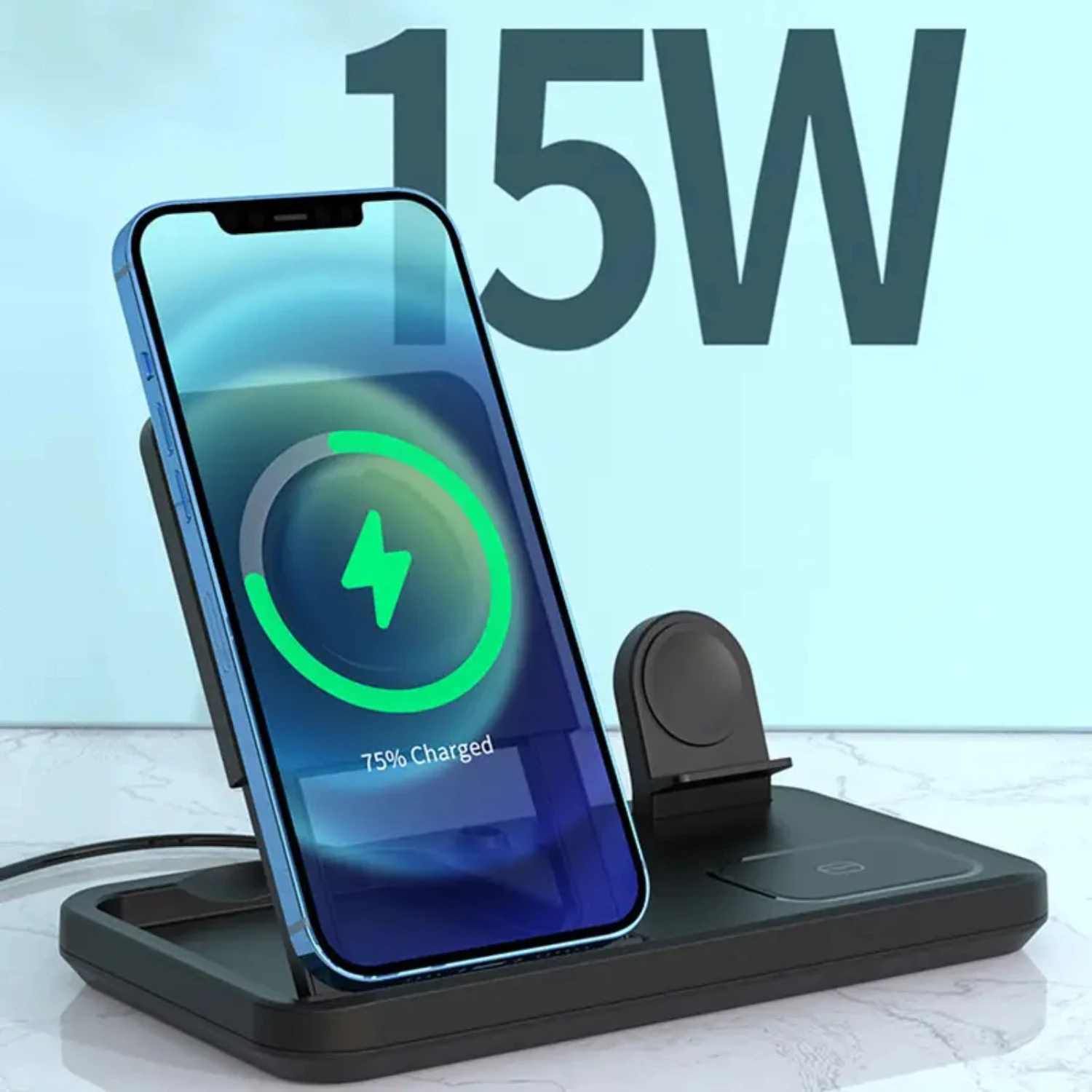 Premium High-Quality Wireless Charger for Apple iPhone 13Pro Max 14 iWatch and AirPods - Convenient Charging Station w