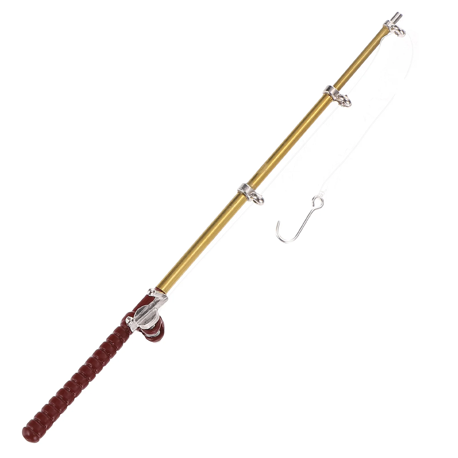 

Fishing Pole Mini Fishing Pole Model Kids Fishing Pole Toy Mini Fishing Rod Furniture 1: 12 Miniature Fishing Rod