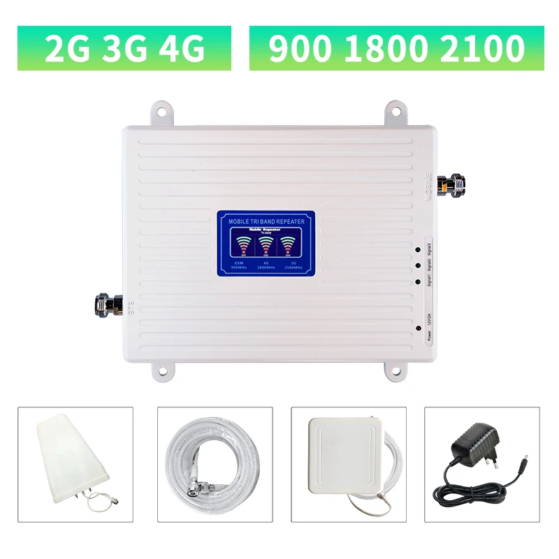 Najtaniej 2G 3G 4G Trójpasmowy Wzmacniacz Sygnału GSM 900 + DCS/LTE 1800 (zespół 3)+ UMTS/WCDMA 2100 (zespół 1) Mobilny Wzmacniacz Sygnału Wzmacniacz Komórkowy