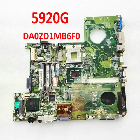 Материнская плата для ноутбука Acer Aspire 5920 5920G DA0ZD1MB6F0, материнская плата GM965 DDR2 MBAGW06002 MBAKV06001