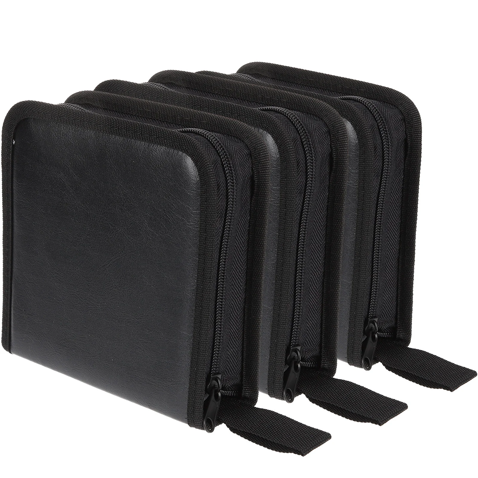 

3 Pcs DVD Disc Holder CD Pouch Storage Rack Portable Case Bag Pu Imitation
