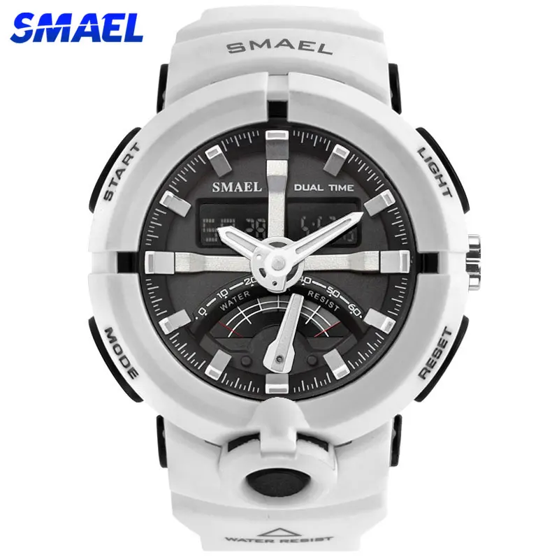 

SMAEL Brand Fashion Men Sports Quartz Wristwatches Men's Electronic Dual Display LED Digital Watch Man Watches relogio masculino