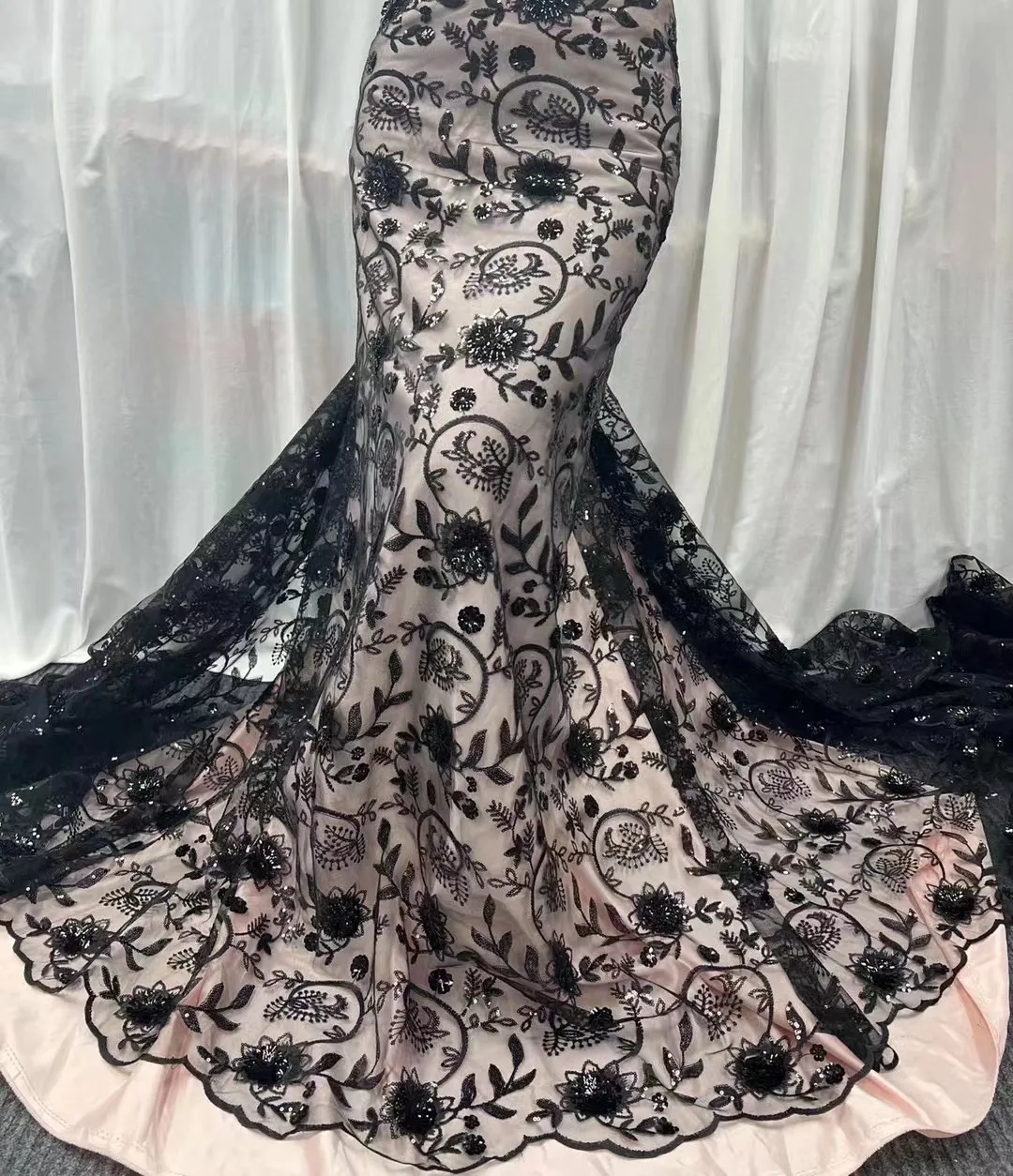 Африканский нигерийский 2023 высококачественный вышитый блестками французский