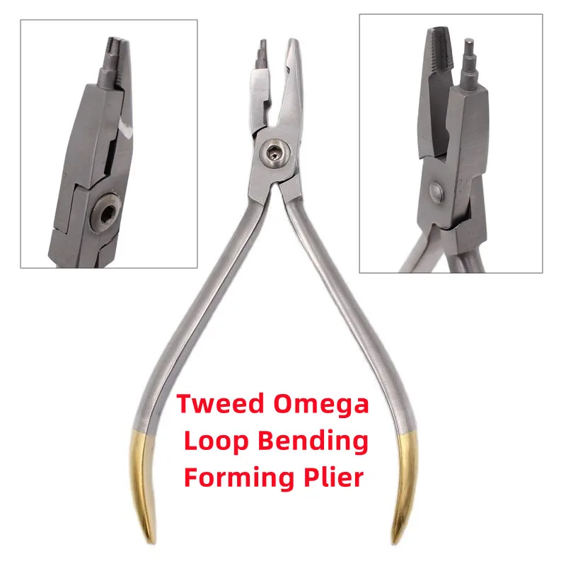 1Pcs Dental Orthodontic Tweed Omega Loop Bending Forming Plier Stainless Steel Wire Bend Form Plier KIM Dental Lab Dentist Tool