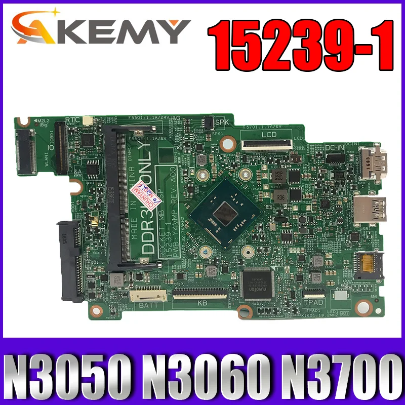 

15239-1 FOR dell Inspiron 11 3164 3162 Laptop Motherboard CN-0FK63J CN-0P75YT Mainboard with N3050 N3060 N3700 N3710 CPU