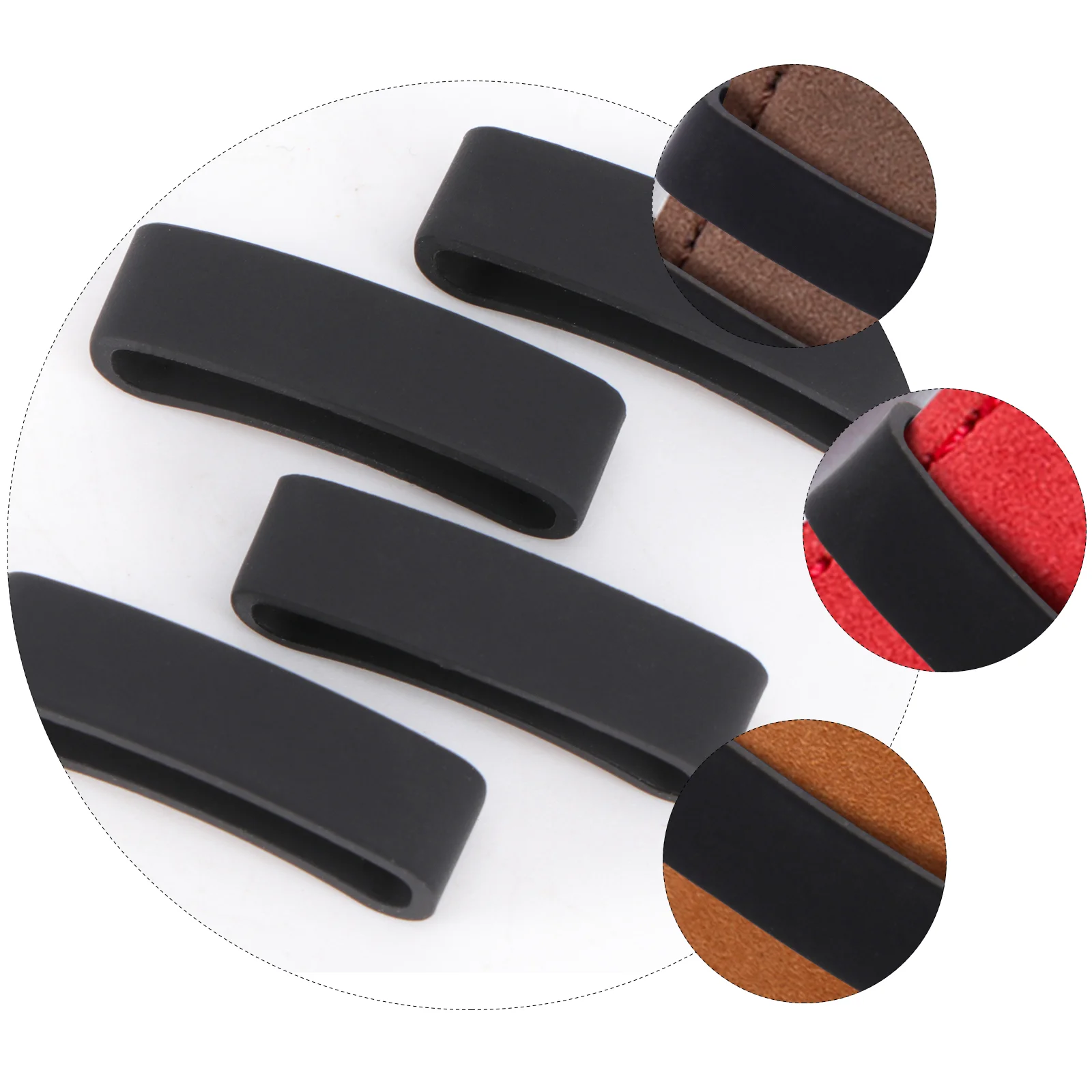4 шт. резиновый ремешок для часов кольцо с пряжкой анти-падение пряжка петля
