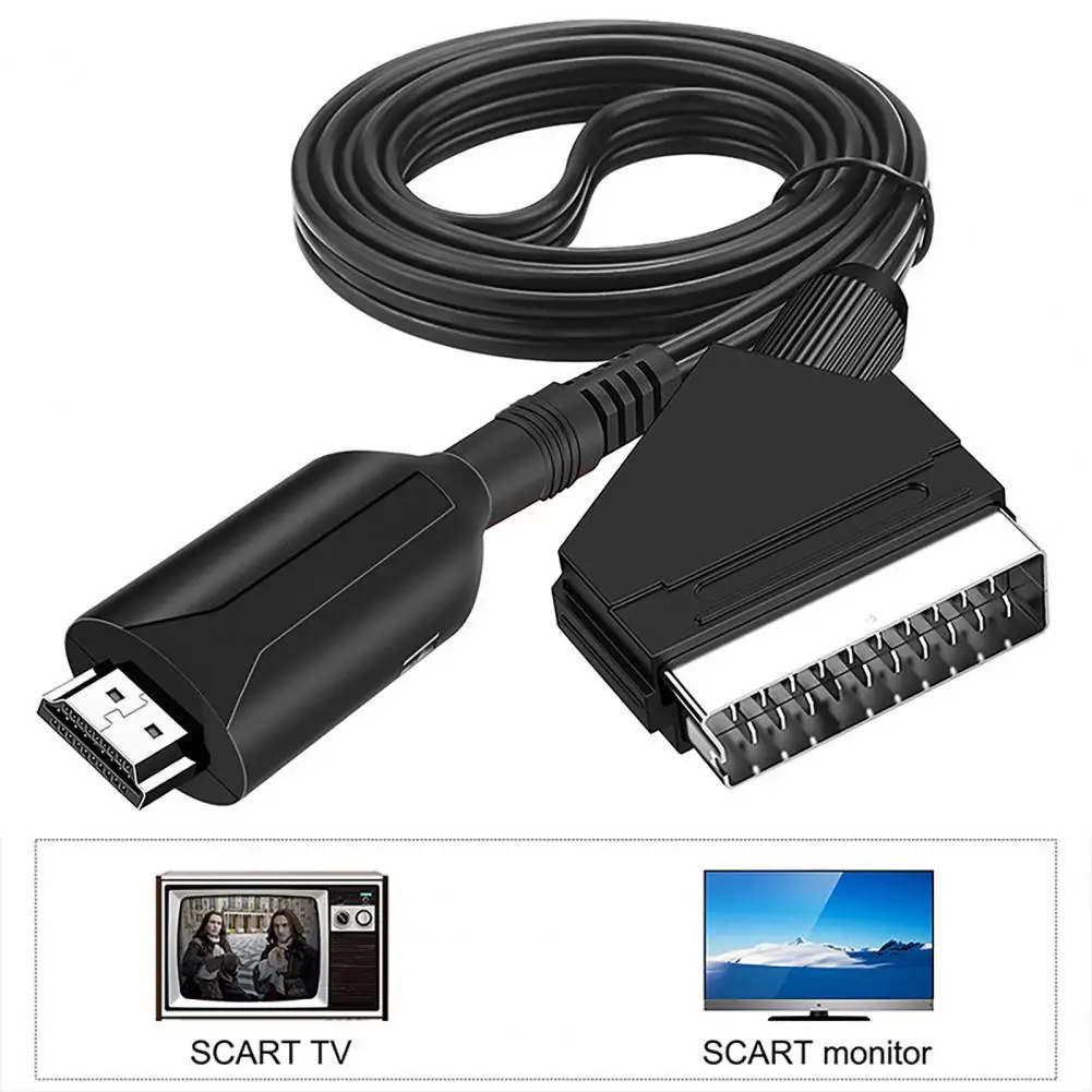 

Преобразователь видео и аудио кабель практичный безопасный легкий HDMI-совместимый для Scart видео аудио адаптер для ноутбука