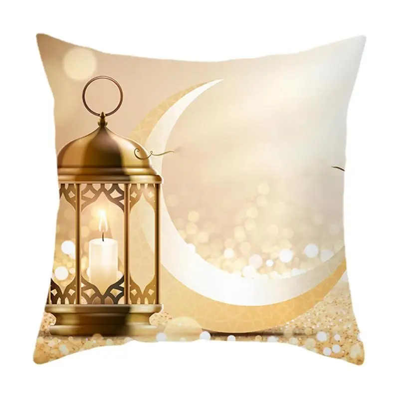 

Soft Pillow Covers Reversible Printed Eid Cushion Cover Home Islamic Party Decor 45X45CM Pillowcase Decorative Holiday Supplies