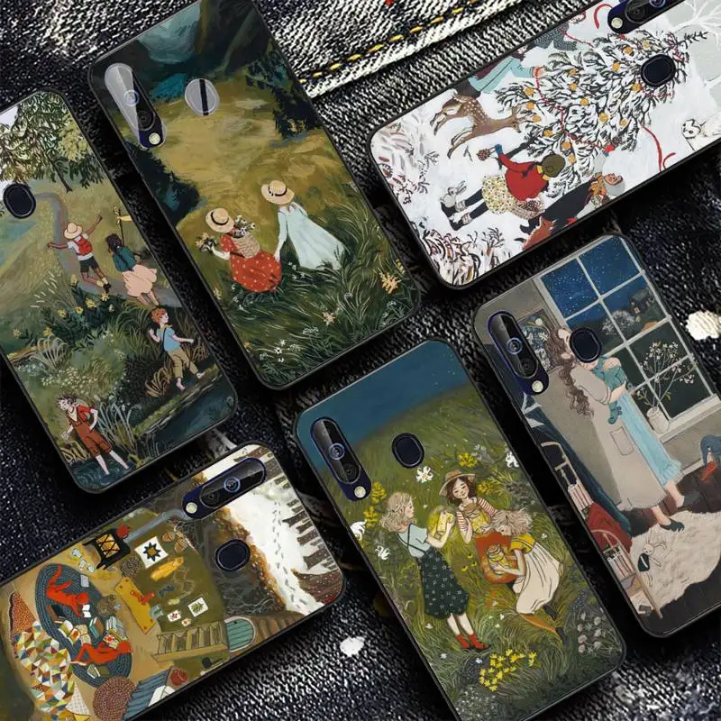 

Cartoon Scenery Girl Phone Case for Samsung Galaxy A 51 30s a71 Soft Silicone Cover for A21s A70 10 A30