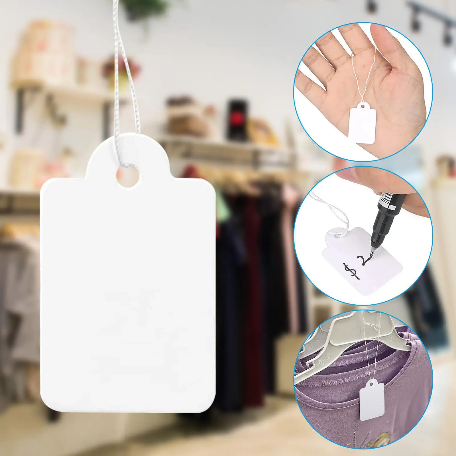 1000 шт./набор картонные бирки для ювелирных изделий