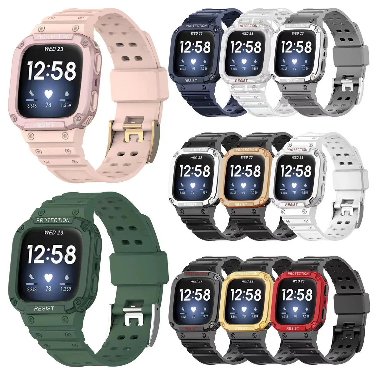 Фото Ремешок для часов Fitbit Versa 2 / Versa 3 / Fitbit Sense Band с прочным ремешком из ТПУ Для Fitbit Versa / Versa Lite №2