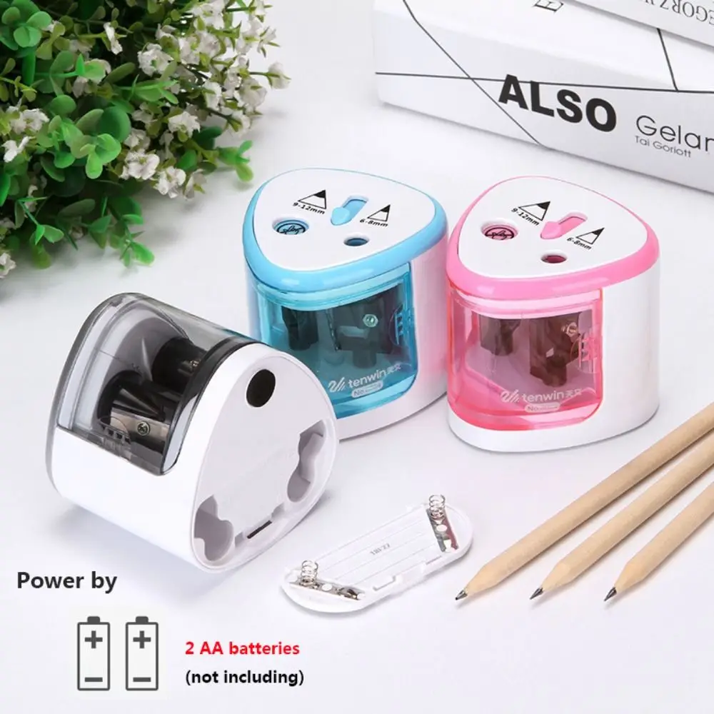 

New Auto Automatic Drawing Pencil Sharpener Portable Double Hole For Student Classroom Home Office School Stationery Supplies