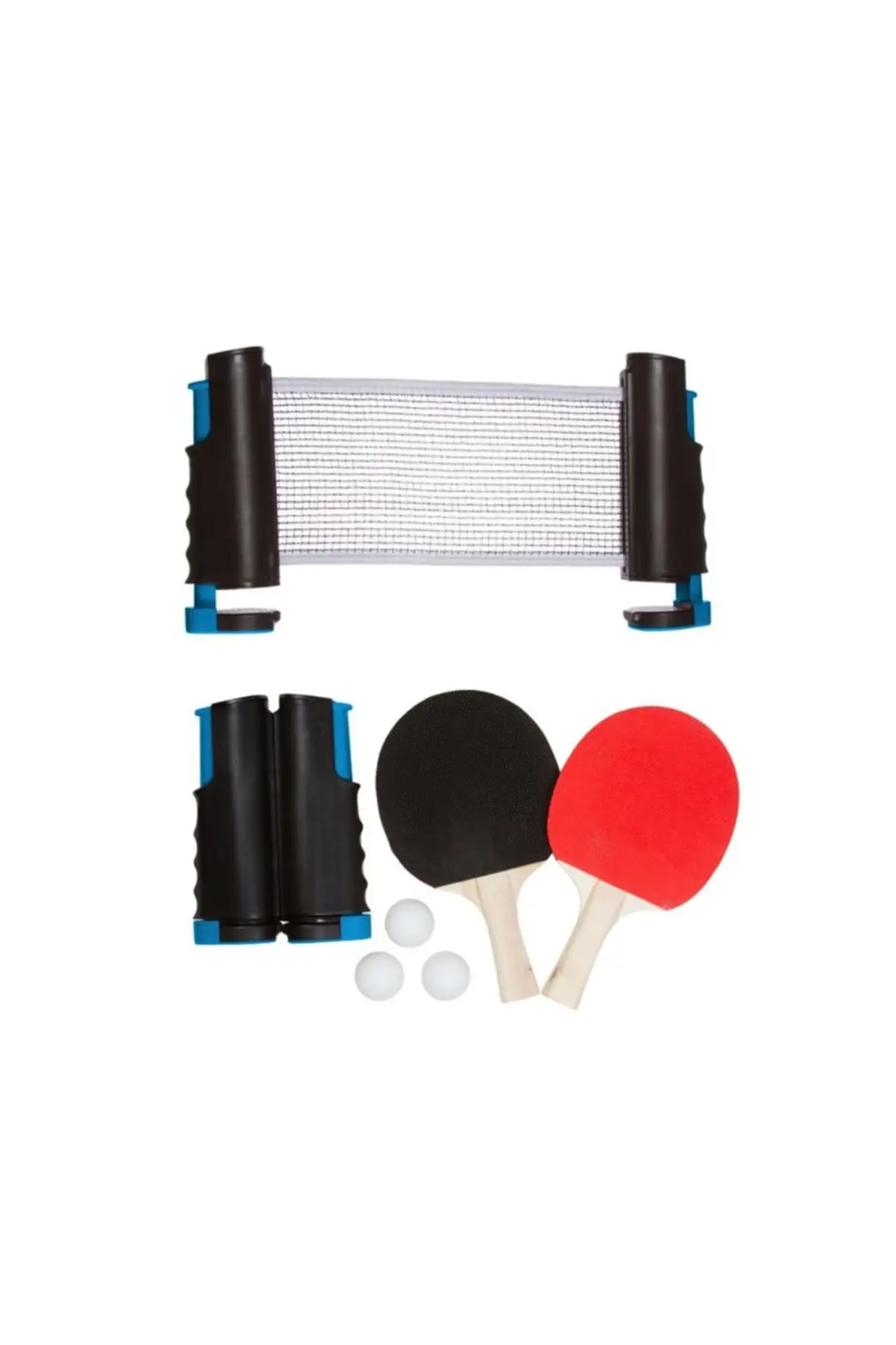 2'li Toplanabilir Table Tennis Net Racket Ball Set Kit Tennis Equipment & Accessory Outdoor
