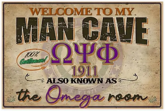 Добро пожаловать в My Mn Cve 1911 lso Known s The Omeg Ps Ph Room Yrd Sgn Metl Плакат для дома Lvng lumnum Decor Wll rt