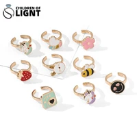 ins spin cute rings for girls jewelry adjustable rings trendy finger accessories open rings women fashion jewelry friend gift