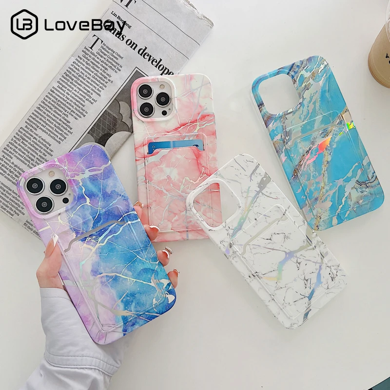 

Lovebay Vintage Marble Texture Camera Protective Phone Case For iPhone 11 13 12 Pro Max X XS XR 7 8 Plus SE 2020 Shockproof Back
