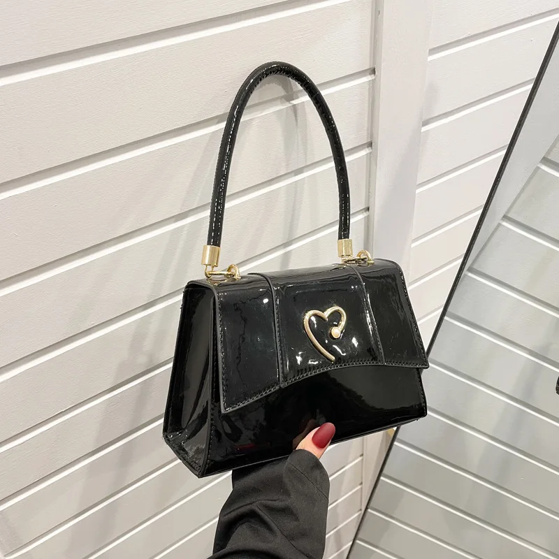 

Модные сумки через плечо для женщин, сумка-тоут из лакированной искусственной кожи, кошелек, сумочка для подмышек