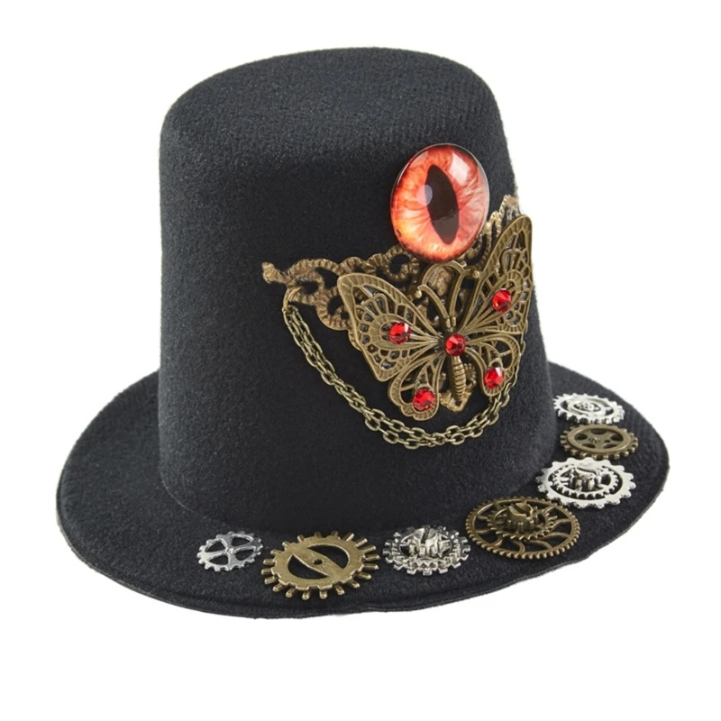 

M89E Steampunk Hat Steampunk Top Hat Steampunk Bowler Hat Steampunk Time Hat