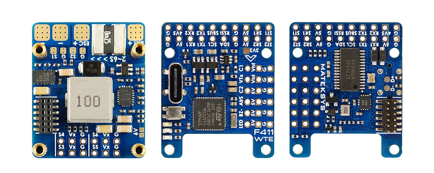 Контроллер полета Matek F411-WTE F411 WTE OSD 2 ~ 6S INAV барометр для гоночных беспилотных