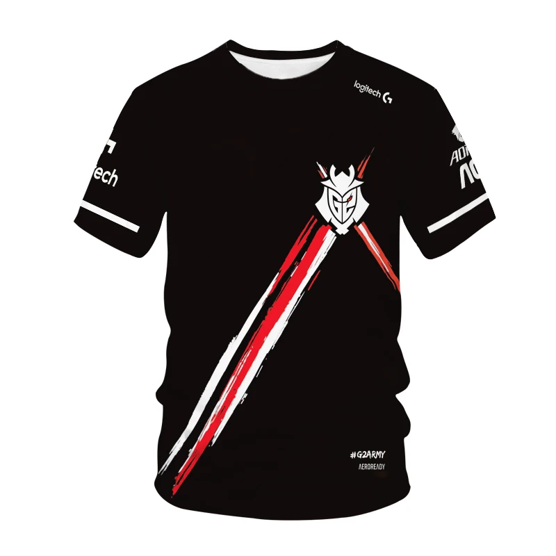 

CS GO – uniforme d'équipe de Style européen G2 pour hommes, T-Shirt à manches courtes, ample et à séchage rapide, grande taille
