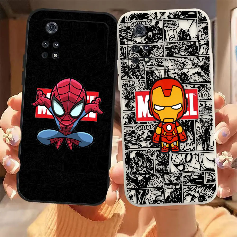 

Marvel Iran Spider-Man Cartoon Case For Xiaomi PCOO F3 M3 X2 X3 M4 A2 8 CC9 CC9E MIX 2 2S 3 4 Black Shark 3 4 GT Pro 4G 5G Case