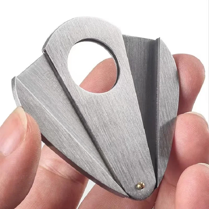 

Creative Raindrop-Shaped Cigar Cutter Stainless Steel Cigar Cutter Scissors Pliers Metal Portable Thickened Double-Edged Puncher