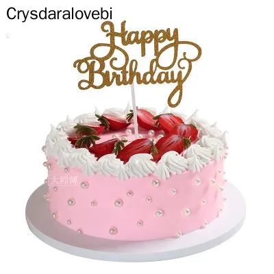 

8/10Inch Fruit Cartoon Artificial Fondant Cake Fake Cake Molds Pink Simulated Decorating for Store Showcase Photography Prop