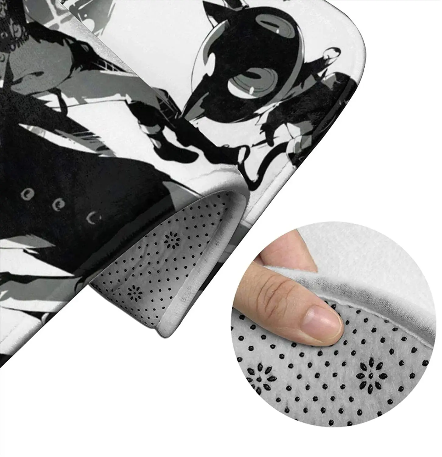 

Persona 5 Bathroom Mat Sets 3 Piece Set Rugs Memory Foam Mat Set Toilet Seat Cover Bath Mat Lid Cover