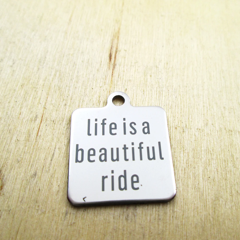 20 шт. - жизнь красавица подвески из нержавеющей стали лазерная гравировка по