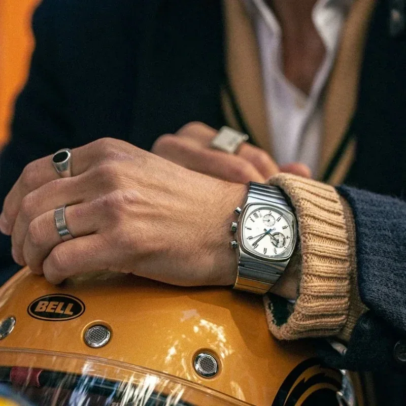 2024 Новые серебряные мужские часы роскошные модные кварцевые наручные 37 мм