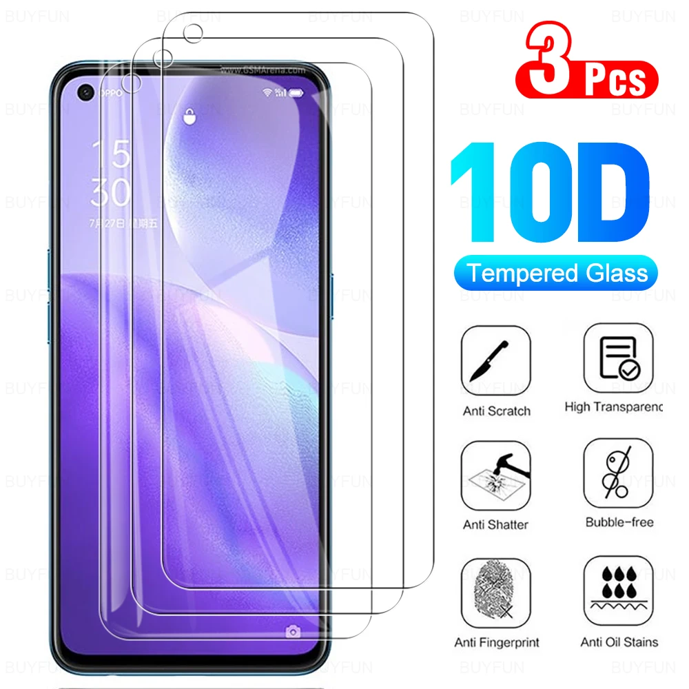 

3PCS Screen Protector For OPPO Find X2 Lite X2 Neo A91 A92 A93 A94 A95 A3S A5S A54 A55 A53 A59 A31 A72 A74 A15 A16 A33 A35 Glass