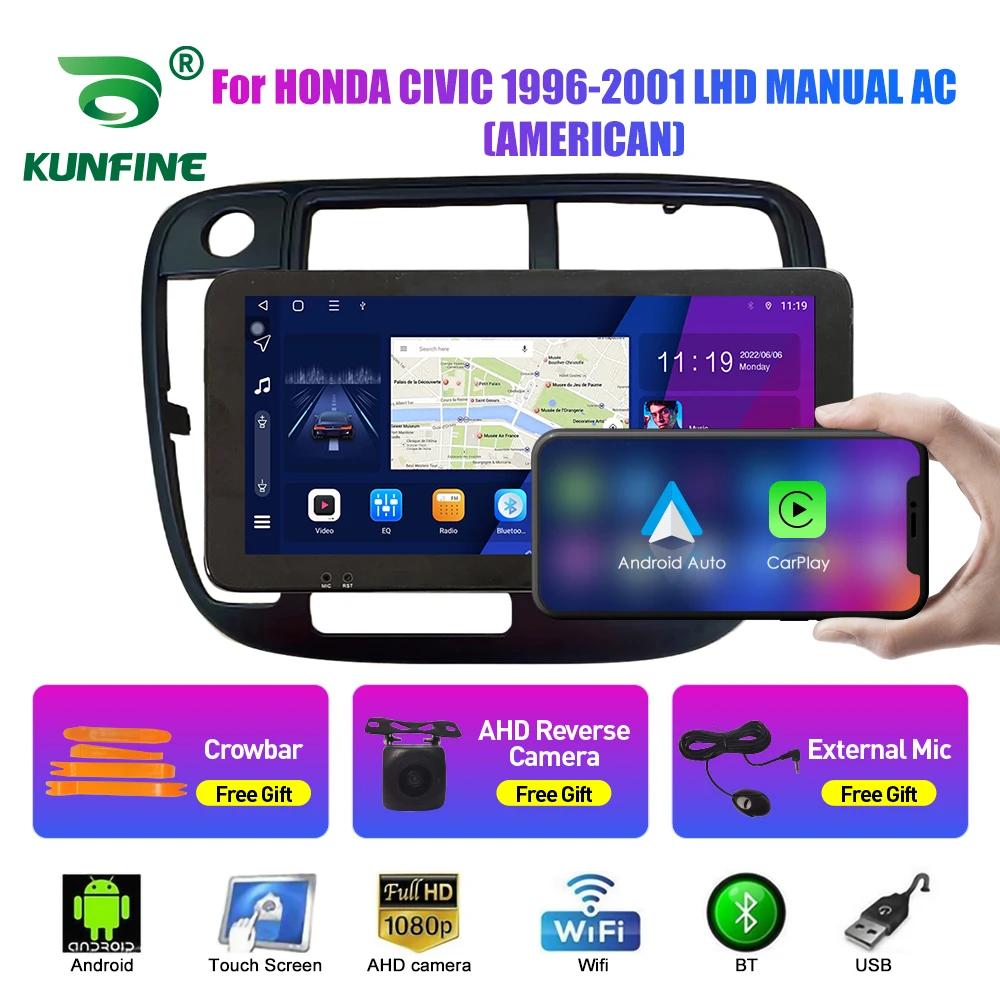 

Автомобильный радиоприемник 10,33 дюйма для HONDA CIVIC 1996-1997 2Din Android Восьмиядерный автомобильный стерео DVD GPS навигатор плеер QLED экран Carplay