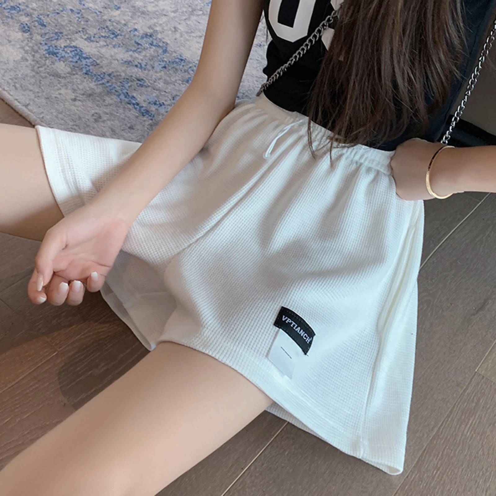 Women Summer Casual Shorts Loose Fashion Korea Style Solid Color Wide Leg Bottoms High Quality Shorts Girls Harajuku Streetwear
