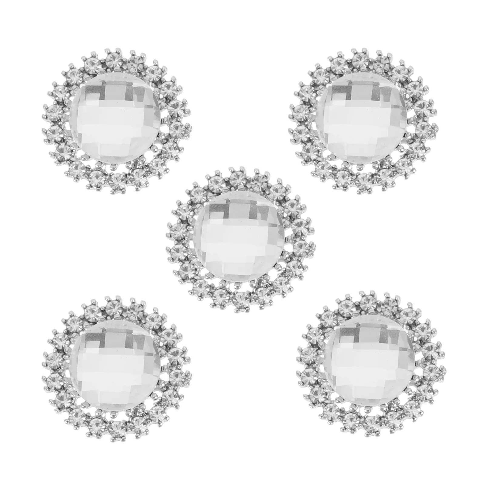 

Buttons Diy Clothes Rhinestone Crystal Sewing Embellishments Replaceable Wear Resistant Elegant Pearl Decorative Button Flower
