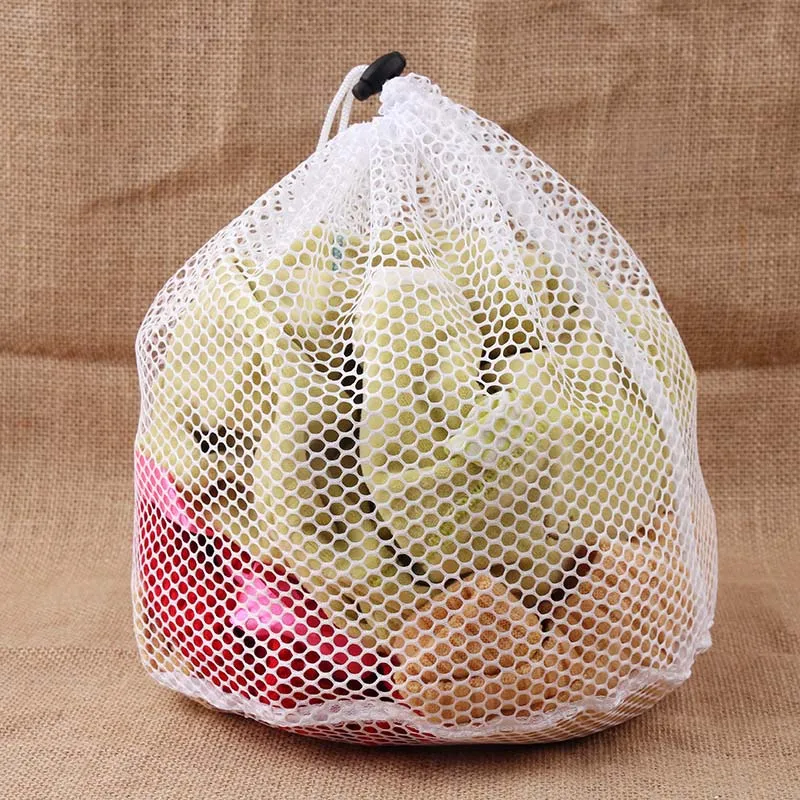 

Nylon Mesh Washing Bags Underwear Bra Laundry Bag Basket Household Clean Organizer Drawstring Beam Port Household Cleaning