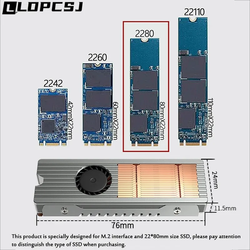 TEUCER M.2-8 NVME SSD-кулер Встроенный высокоскоростной вентилятор Радиатор жесткого