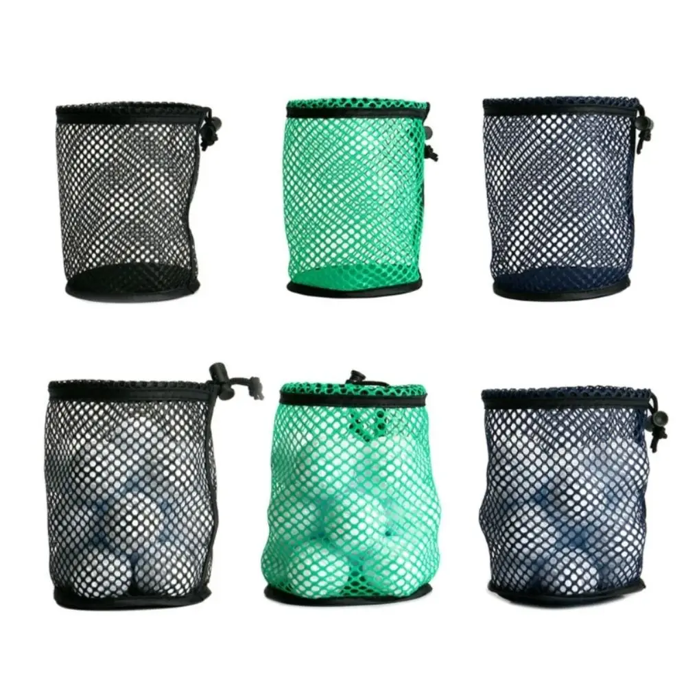 

12/25/50 Golf Drawstring Pouch Ball Carrying Mesh Large Capacity Golf Mesh Net Bag Nylon 3 Colors Golfer Gift