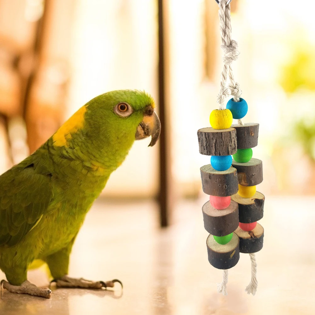 

Деревянная веревка для прорезывания зубов в виде попугая