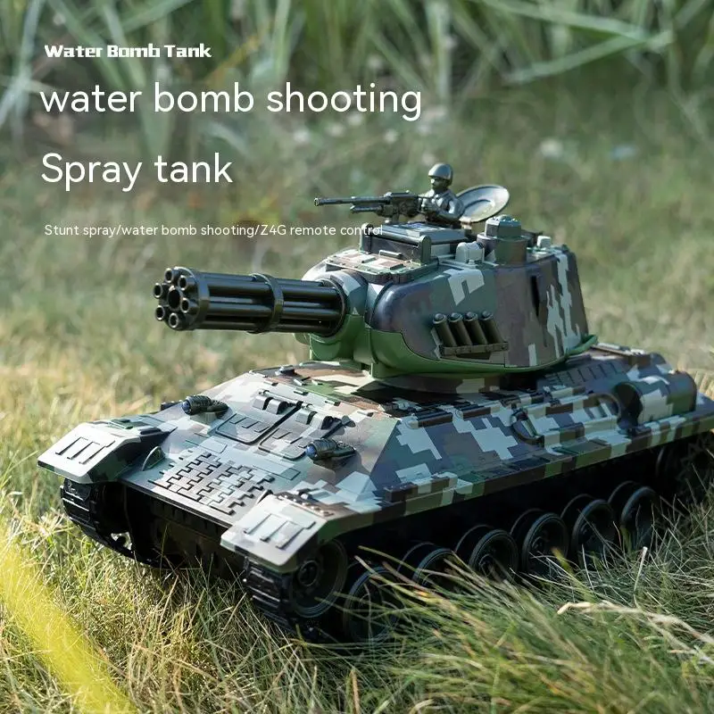 

New Large Tracked Off-road Remote Control Tank Water Bomb Shooting Spray Electric Combat Parent-child Remote Control Toys