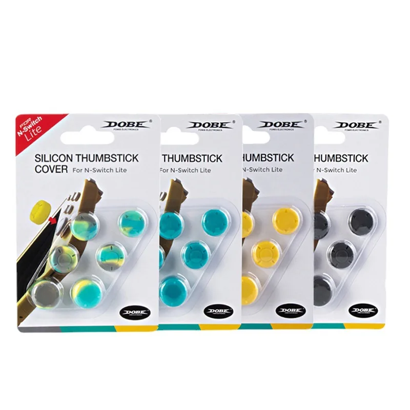 

For Nintendo Switch Lite Joystick Caps NS Switch 6-in-1 Silicone Cap Set Elevated Protective Silicone Cover Mushroom Head
