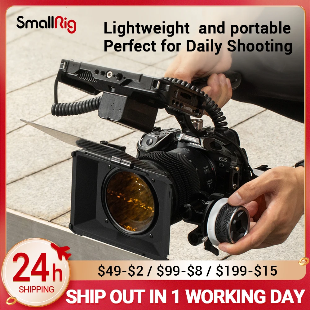 

SmallRig 4*5.65 Mini Matte Box Carbon Fiber Top Flag For DSLR Mirrorless Camera Blackmagic BMPCC 4K 6K Camera Cage Rig 3196