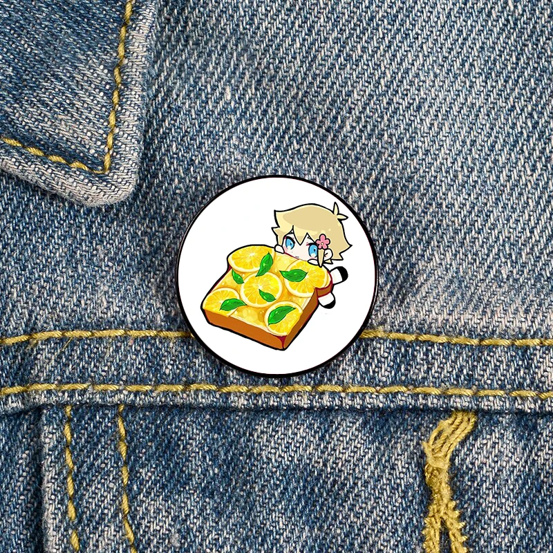 

Omori Basil Game Printed Pin Custom Funny vintage Brooches Shirt Lapel teacher Bag Cute Badge Cartoon pins for Lover Girl Friend