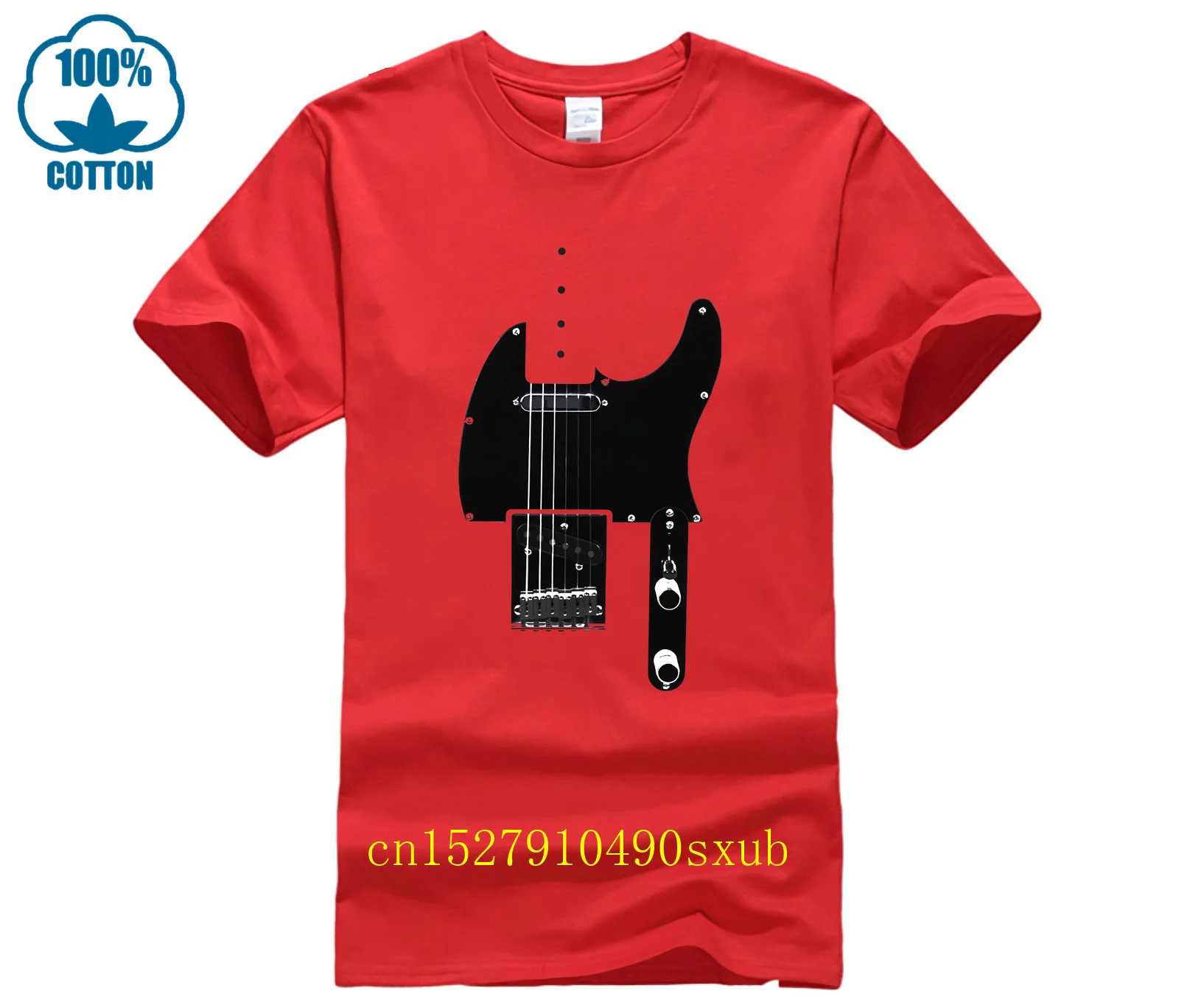 Мужская футболка с мультяшным принтом Fun Telecaster Body, летняя модная уличная футболка с короткими рукавами (art.: 3920d8b405dbd) - 3920d8b405dbd