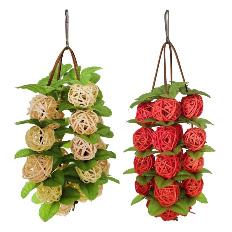 

Parrot Chew Toys Rattan Toys Balls Pet Bird Chewing Toys for Parrot Budgie Parakeet