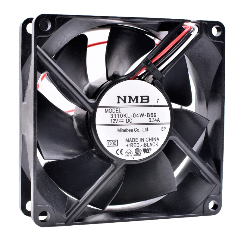 Новый оригинальный 3110KL-04W-B69 8 см 8025 DC 12 В 0.34A двухшариковый серверный источник питания DLP большой экран охлаждающий вентилятор