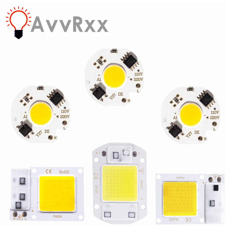 

COB LED Chip 10W 20W 30W 50W 220V Smart IC No Need Driver 3W 5W 7W 9W LED Bulb Lamp for Flood Light Spotlight Diy Lighting